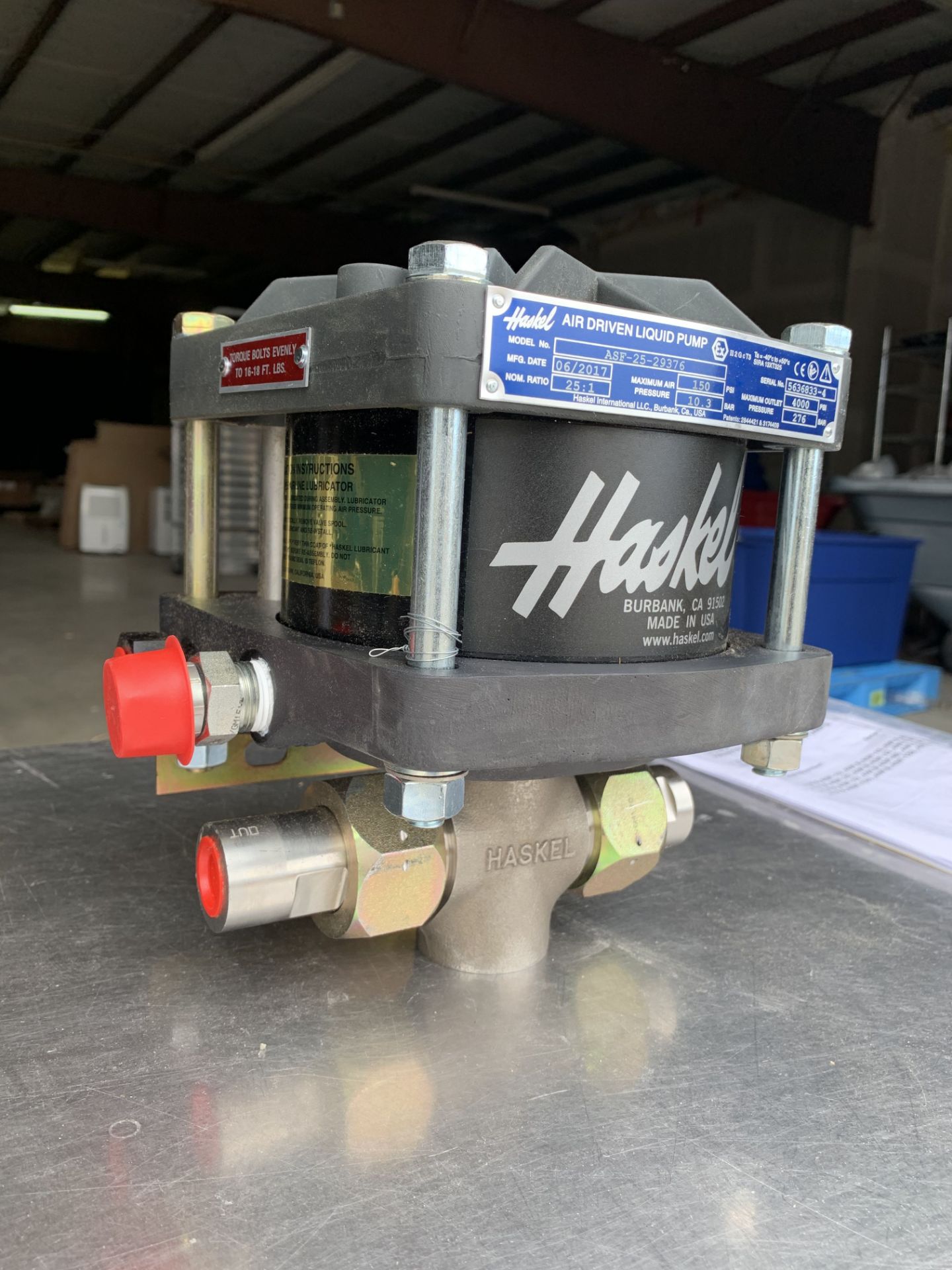 Haskel ASF-25 Air Driven Liquid Diaphram Pump. New in box, never used. ~ Location: Trindad, CO, US ~ - Image 3 of 9
