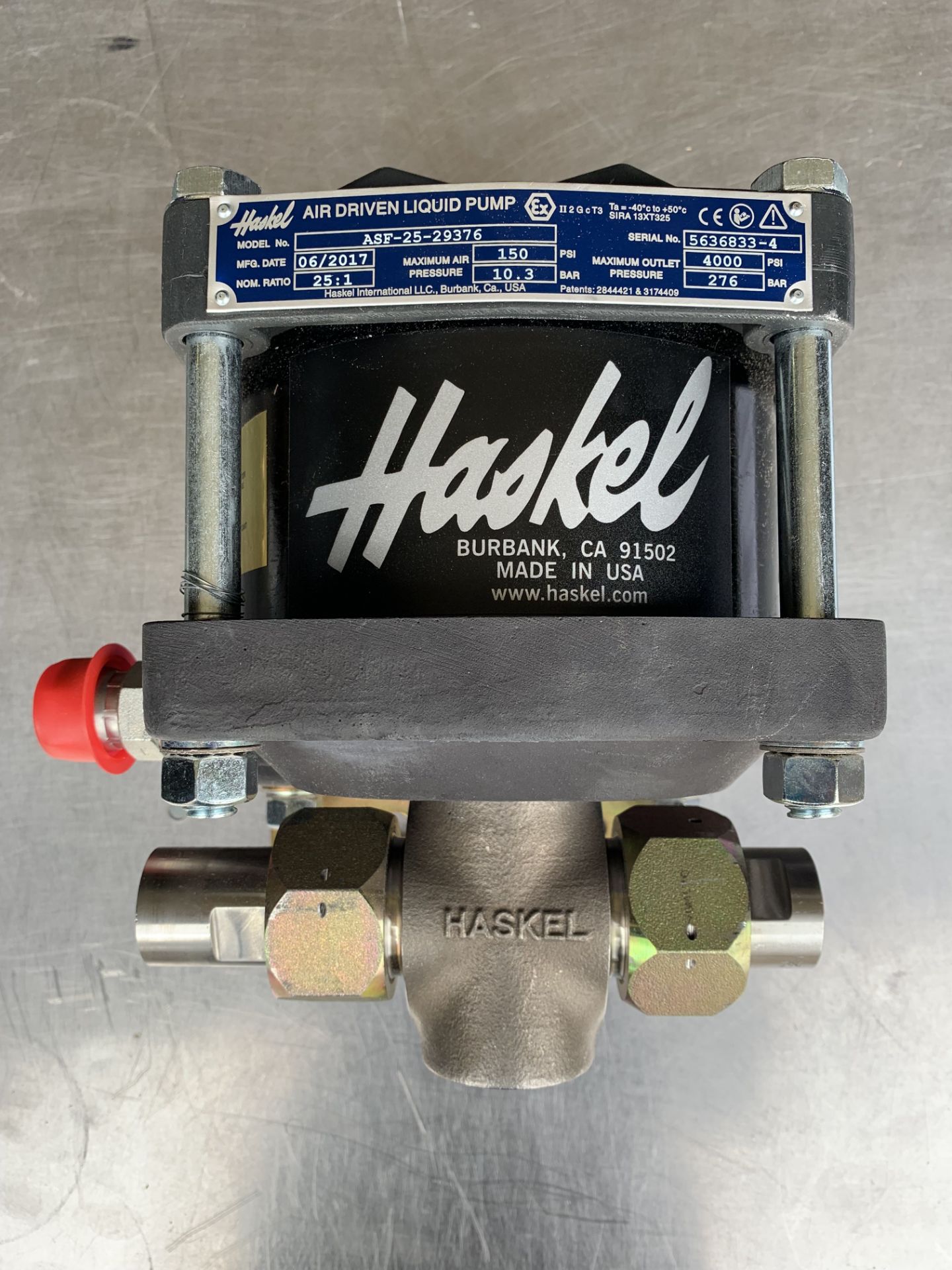 Haskel ASF-25 Air Driven Liquid Diaphram Pump. New in box, never used. ~ Location: Trindad, CO, US ~ - Image 4 of 9