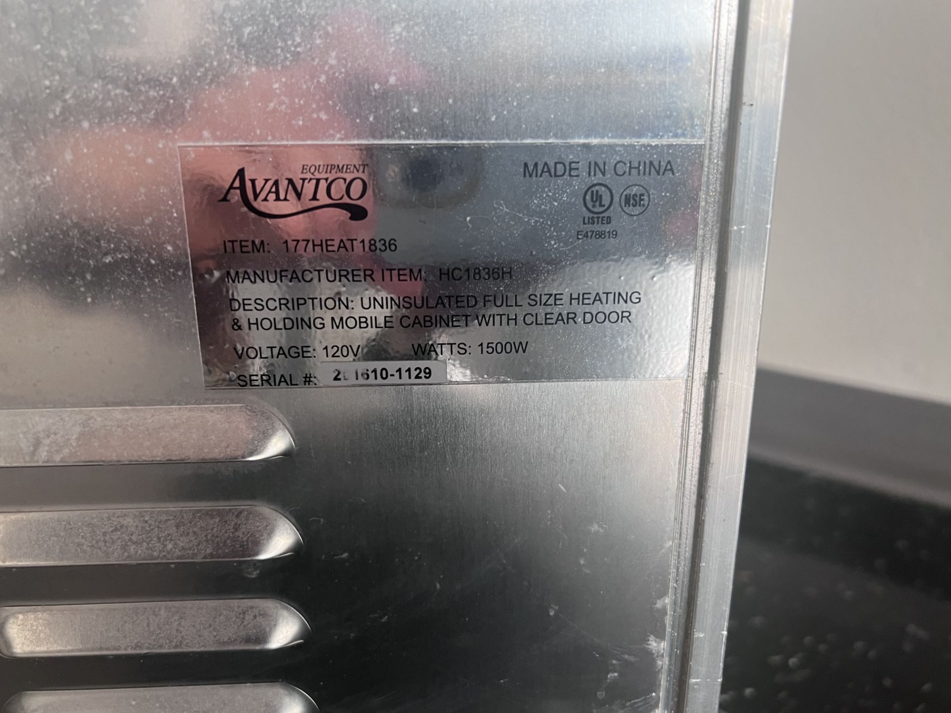 Avantco HC1836H Heating Cabinet. ~ Location: Trindad, CO, US ~ Rigging: $0.00 Rigging and - Image 2 of 2