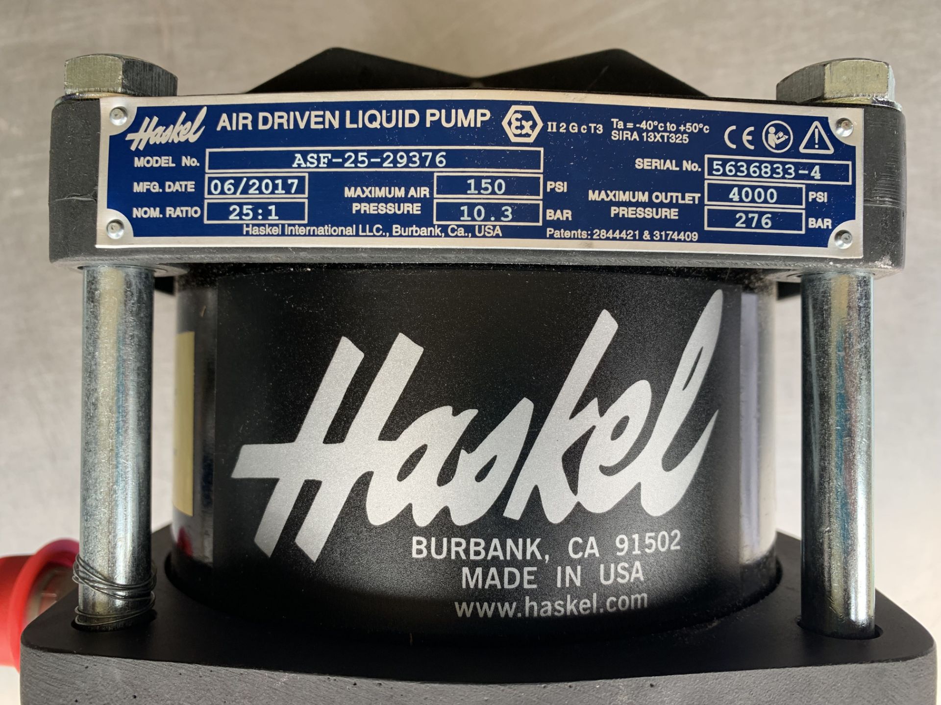 Haskel ASF-25 Air Driven Liquid Diaphram Pump. New in box, never used. ~ Location: Trindad, CO, US ~ - Image 5 of 9