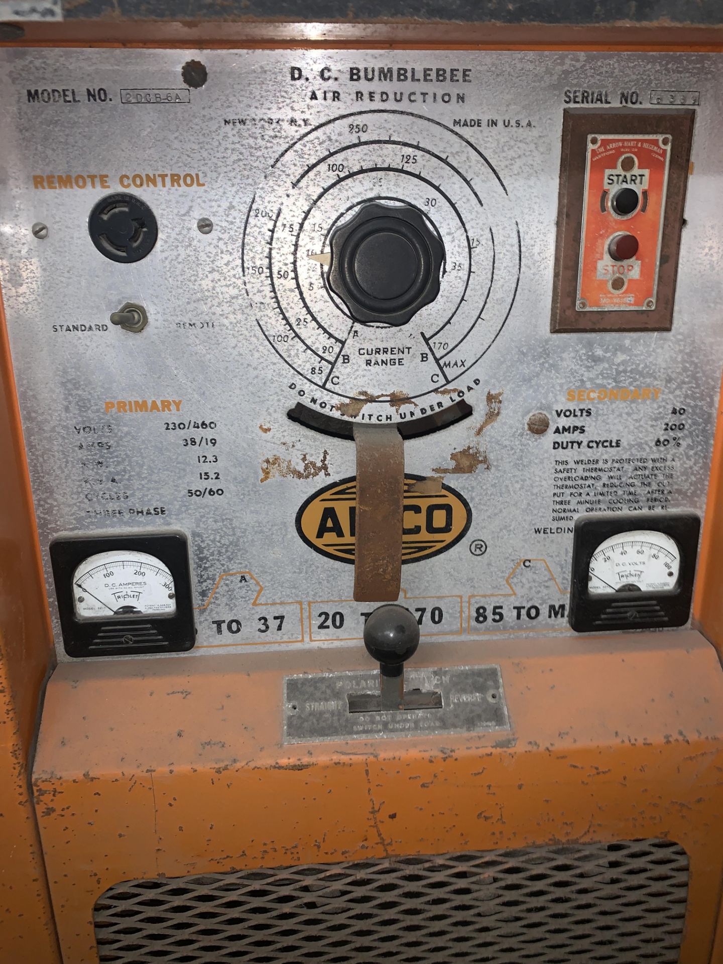 AIRCO DC Bumblebee Mobile Arc Welder - Image 3 of 7