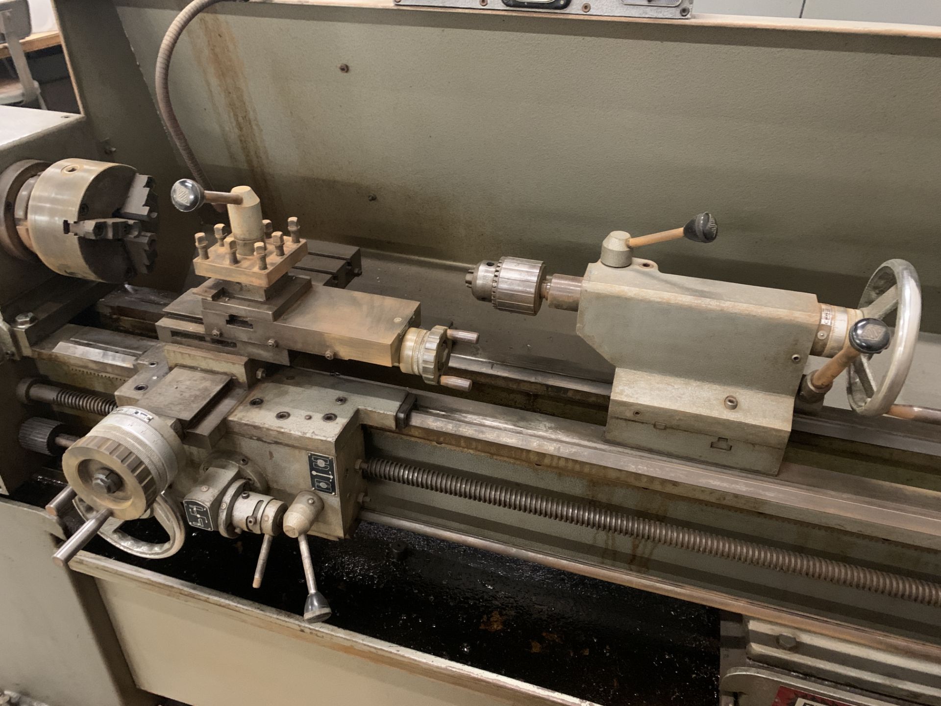 REPUBLIC 12 x 40 Engine Lathe w/ Tooling and Spare Parts - Image 4 of 28