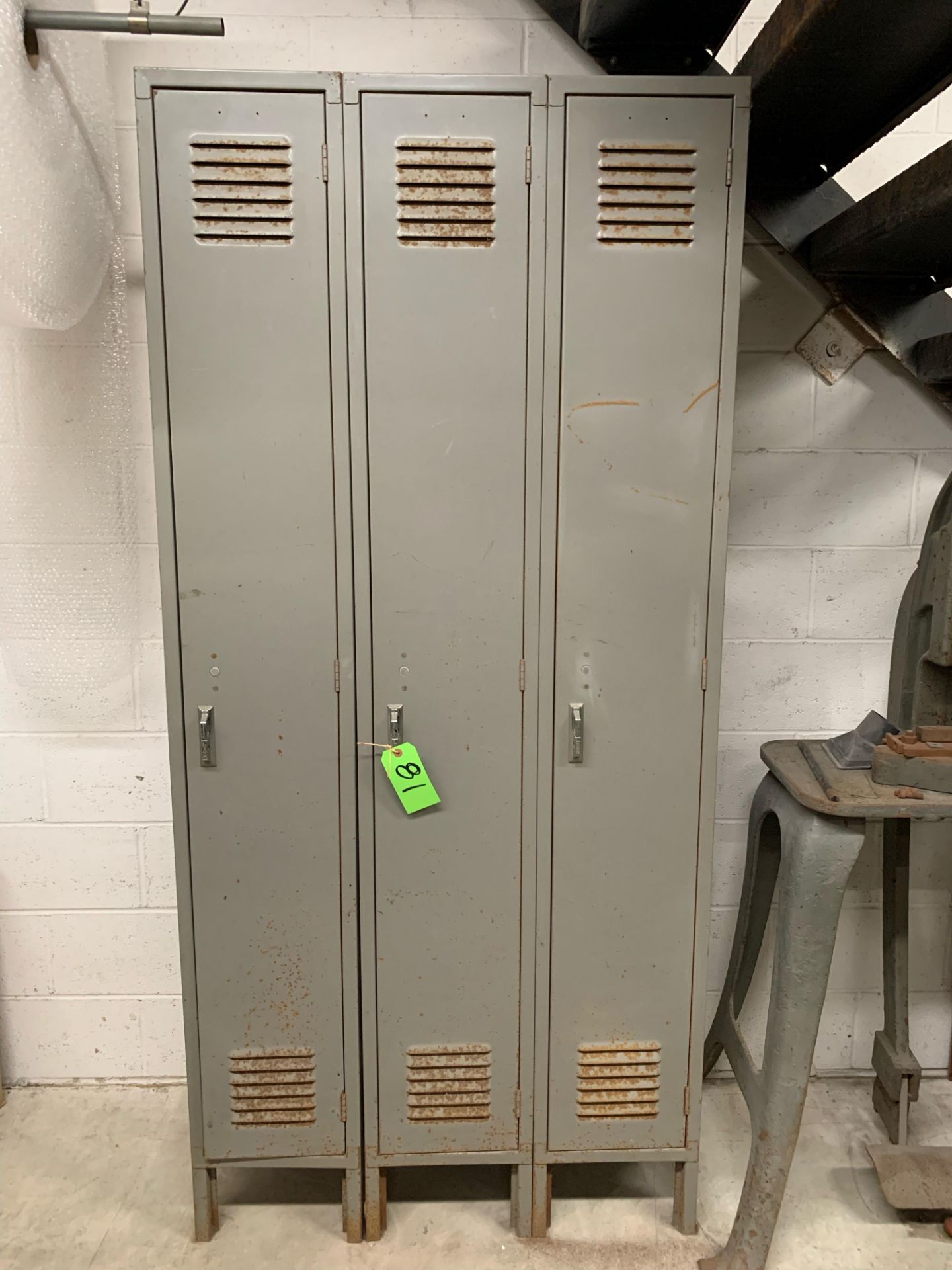 Set of (3) Metal Lockers