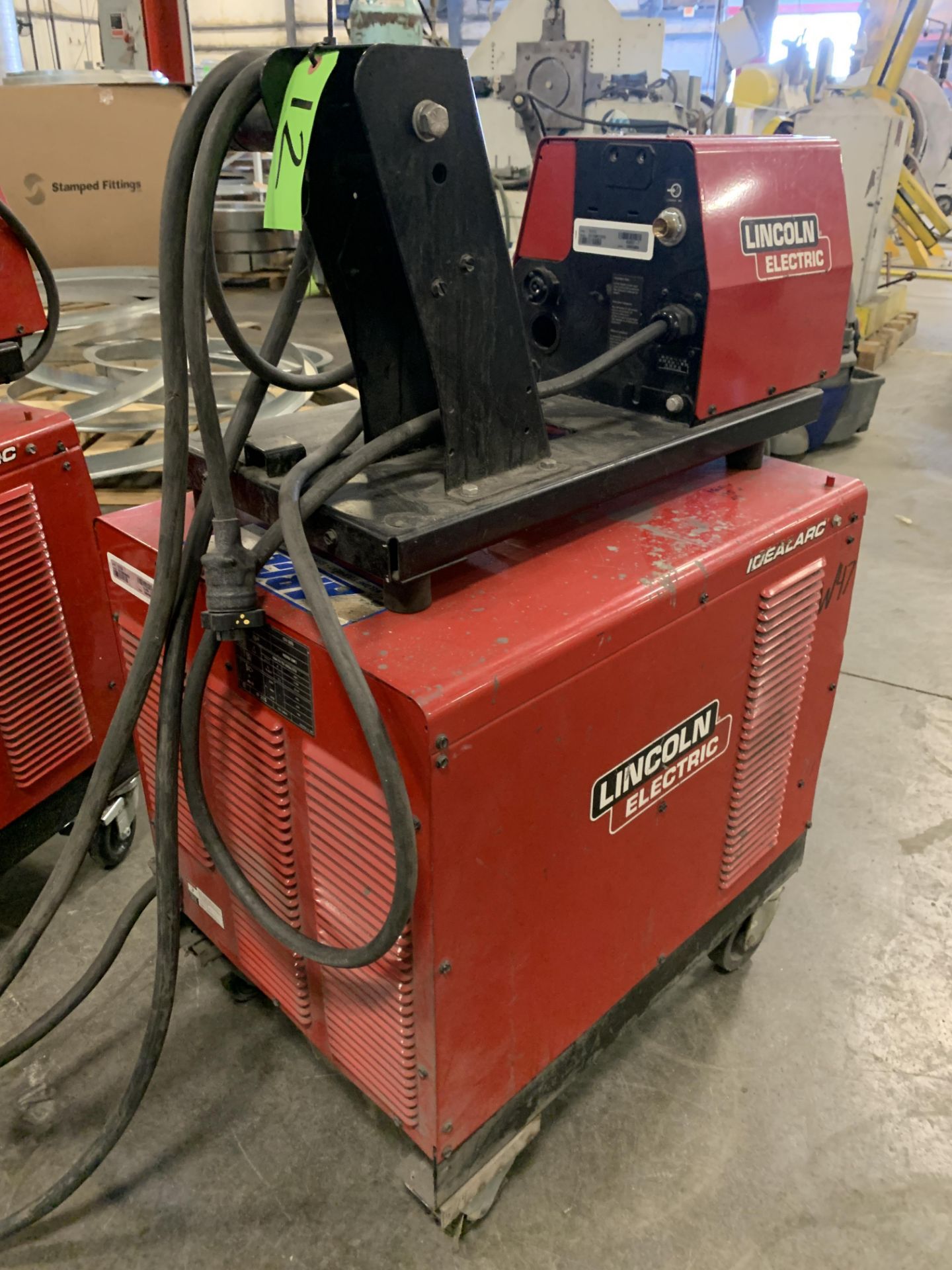 LINCOLN Idealarc CV305 Mig Welder w/ LF-72 Wire Feeder on Cart - Image 3 of 11