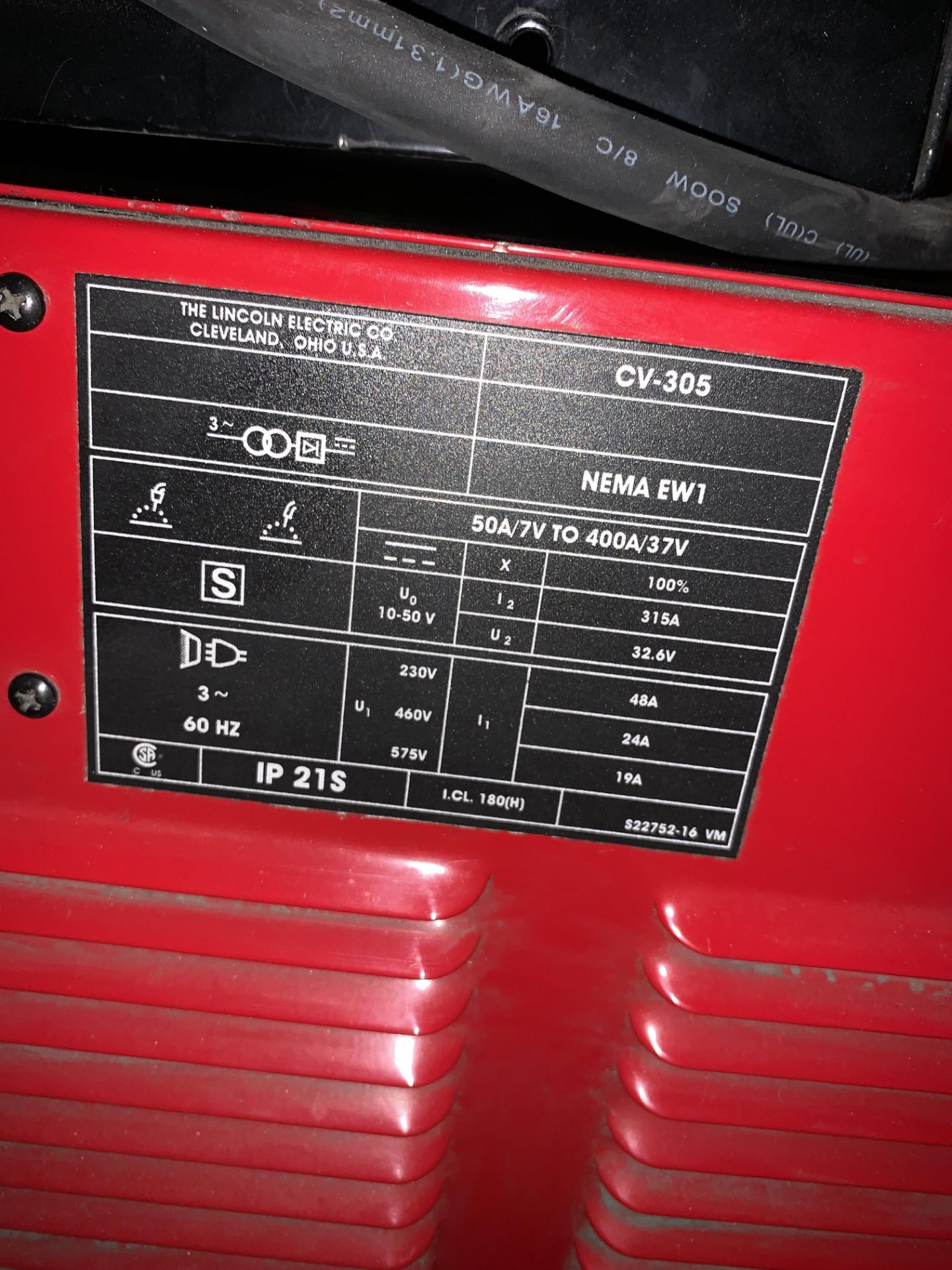 LINCOLN Idealarc CV305 Mig Welder w/ LF-72 Wire Feeder - Image 5 of 10