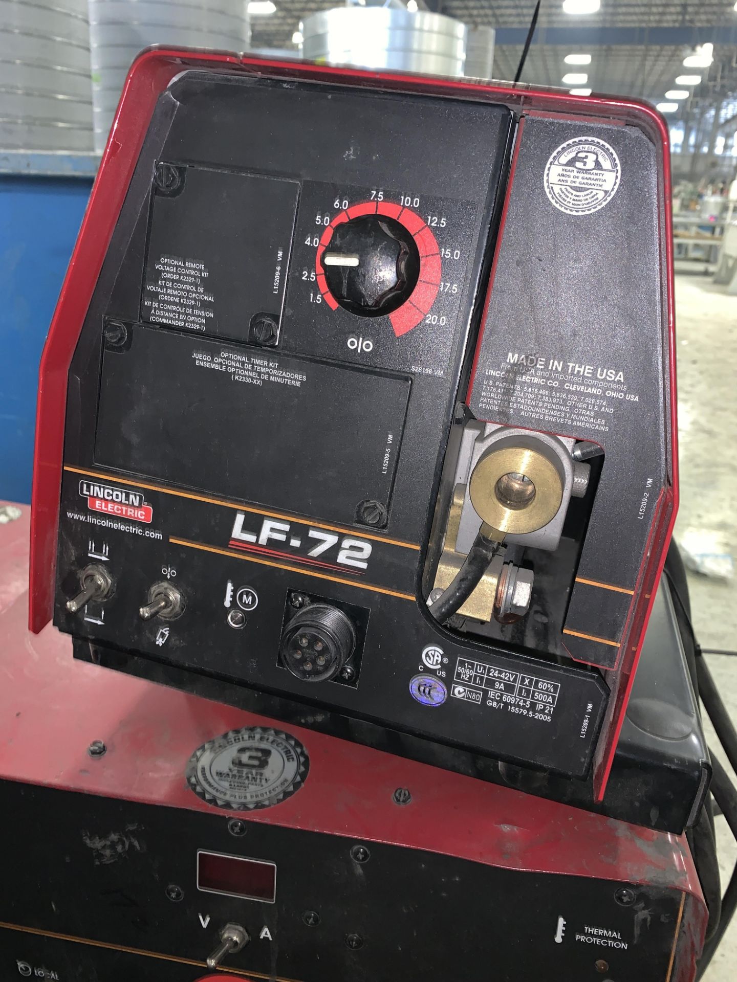 LINCOLN Idealarc CV305 Mig Welder w/ LF-72 Wire Feeder - Image 8 of 10