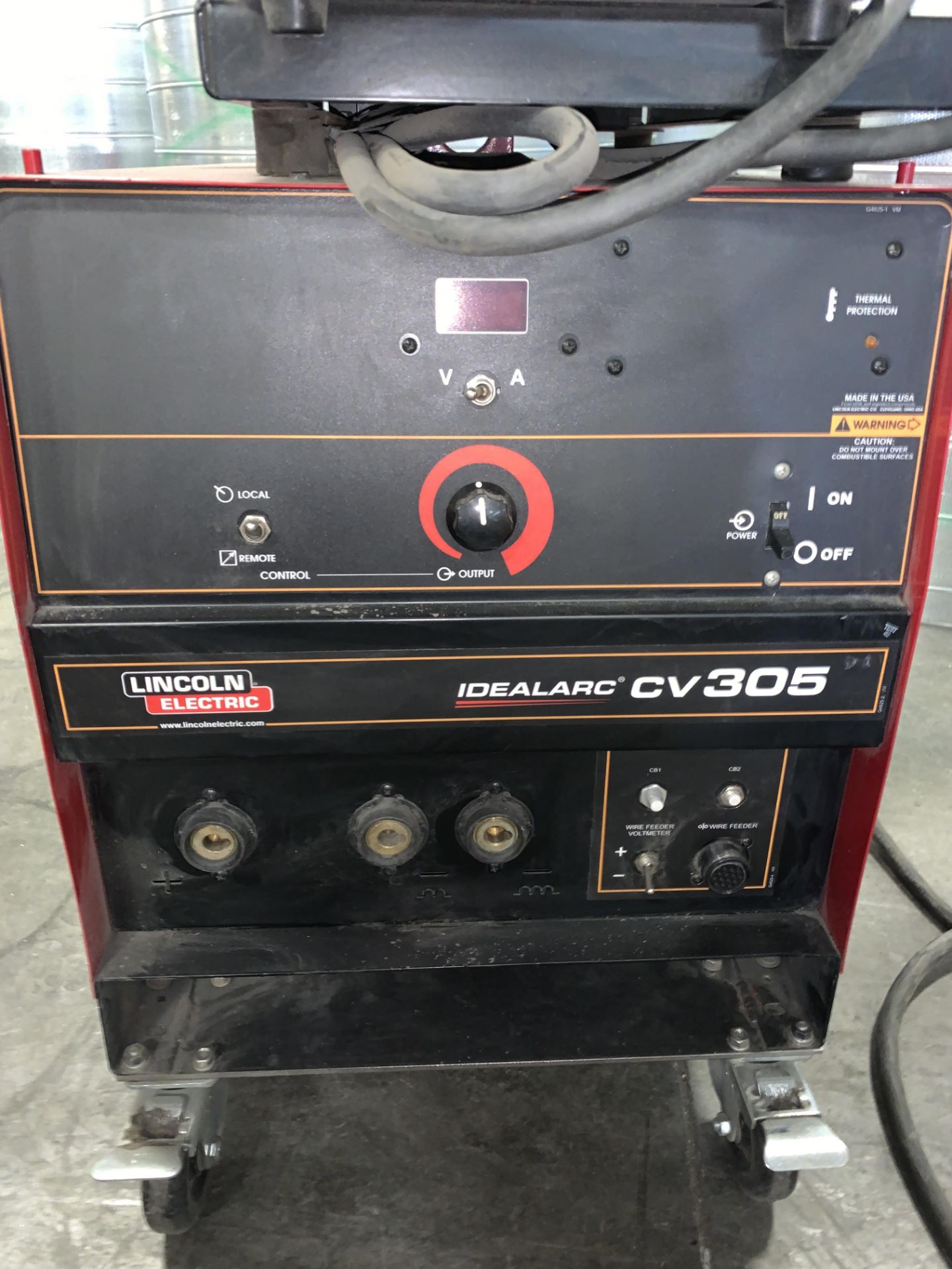 LINCOLN Idealarc CV305 Mig Welder w/ LF-72 Wire Feeder - Image 5 of 10