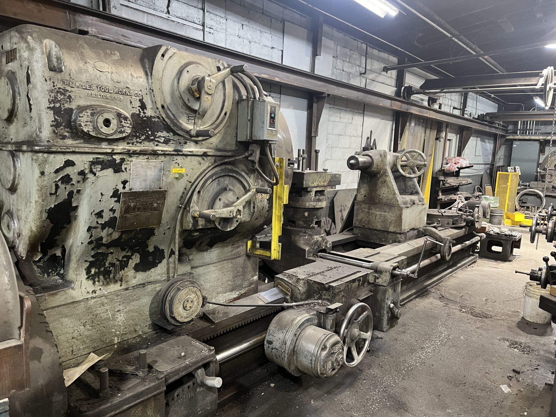 80” x 124” Niles Engine Lathe