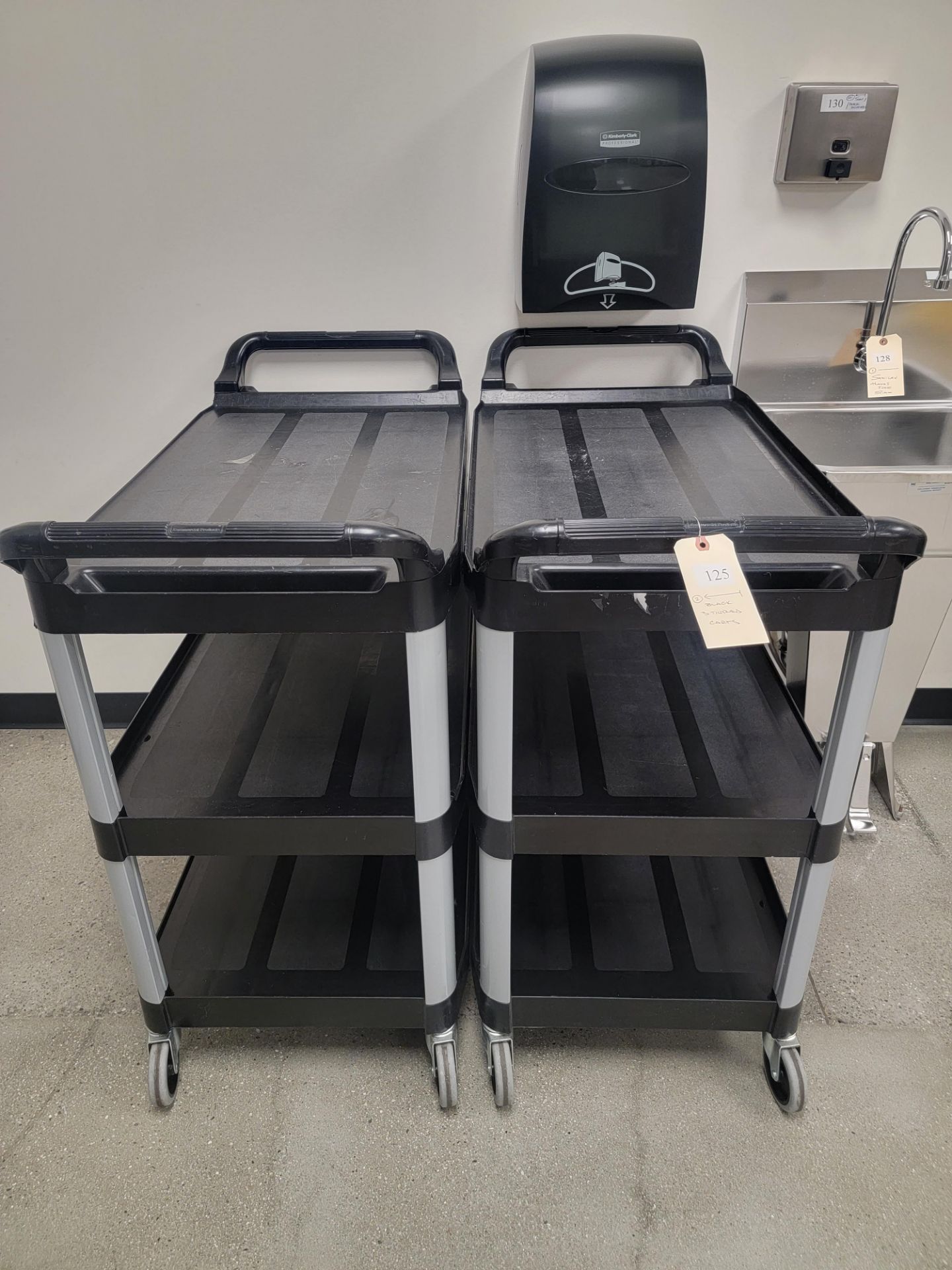 BLACK 3 TIERED CARTS