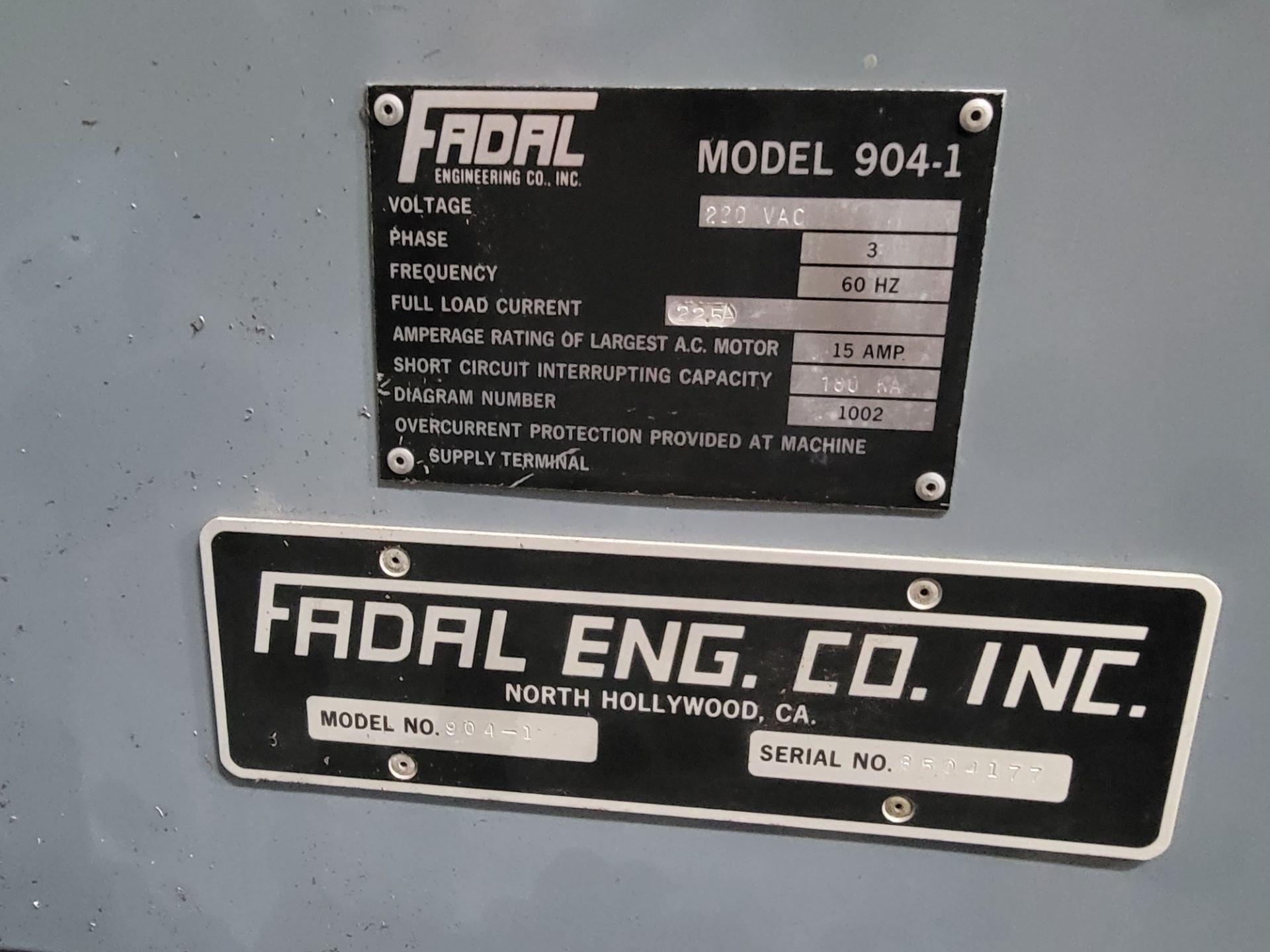FADAL 904-1 VERTICAL MACHINE CENTER - Image 7 of 8