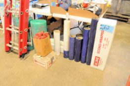 Lot-Stretch Wrap, Bubble Wrap, Rig Diapers, and Duro Dyne Wrap Floor Under (1) Table
