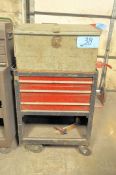 Lot-(1) No Name 3-Drawer Rolling Tool Box and (1) Flip Top Box