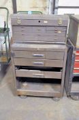 Lot-(1) No Name 3-Drawer Rolling Tool Box and (1) 8-Drawer Flip Top Machinist Tool Box