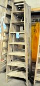 Lot-(4) Various 8' Wood Step Ladders