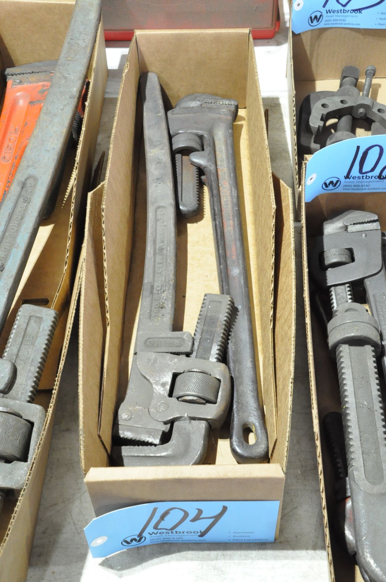 Lot-(2) 24" Pipe Wrenches in (1) Box