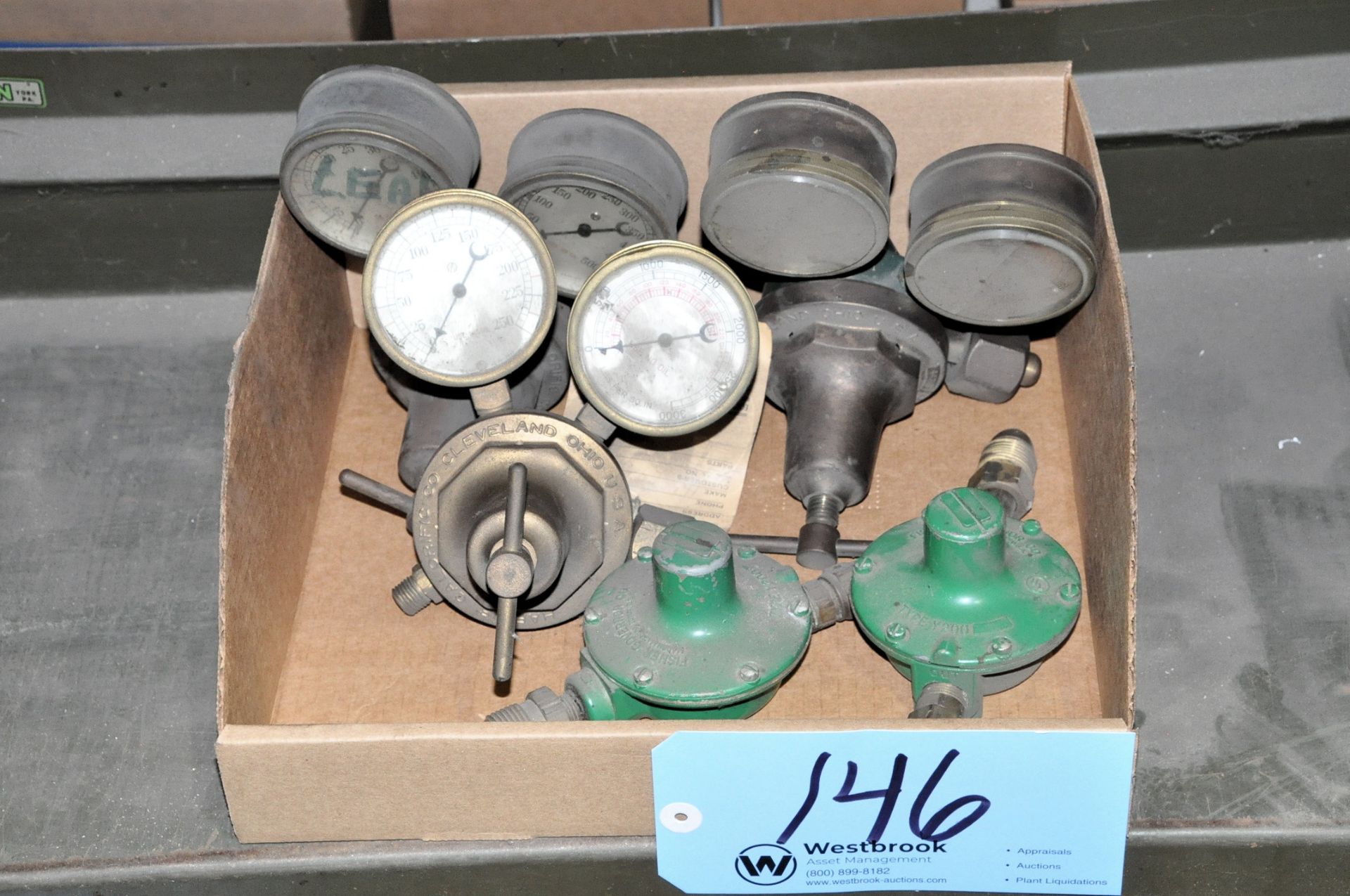 Lot-Regulator Gauges in (1) Box Under (1) Bench