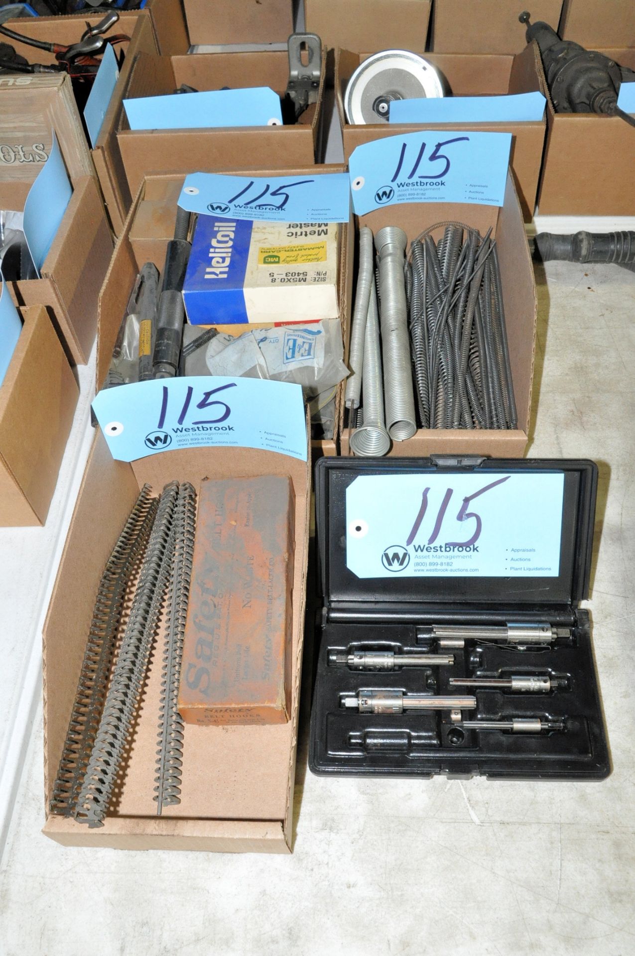 Lot-Springs, Tubing Bender Coils, HeliCoil Products and Tap Extractors in (3) Boxes