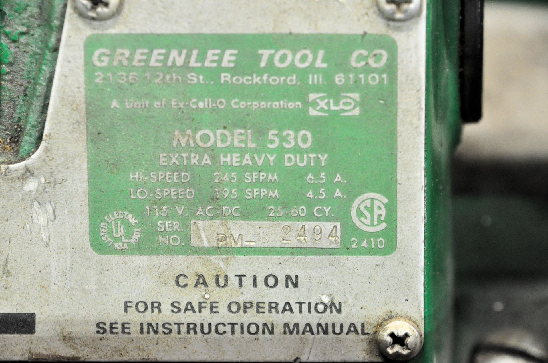 Greenlee No. 530 Electric Portable Band Saw with Case - Image 3 of 3