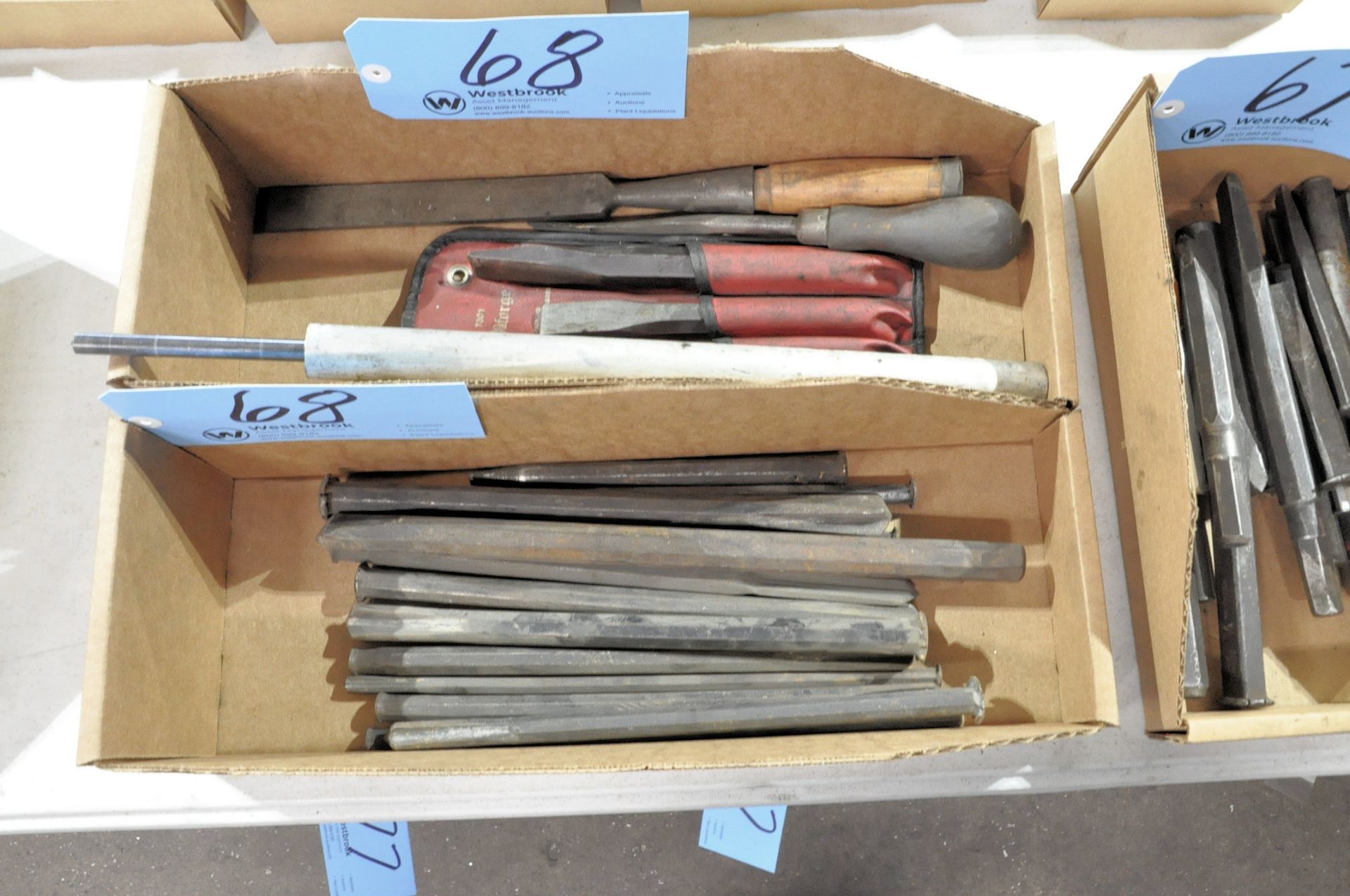 Lot-Chisels and Punches in (2) Boxes