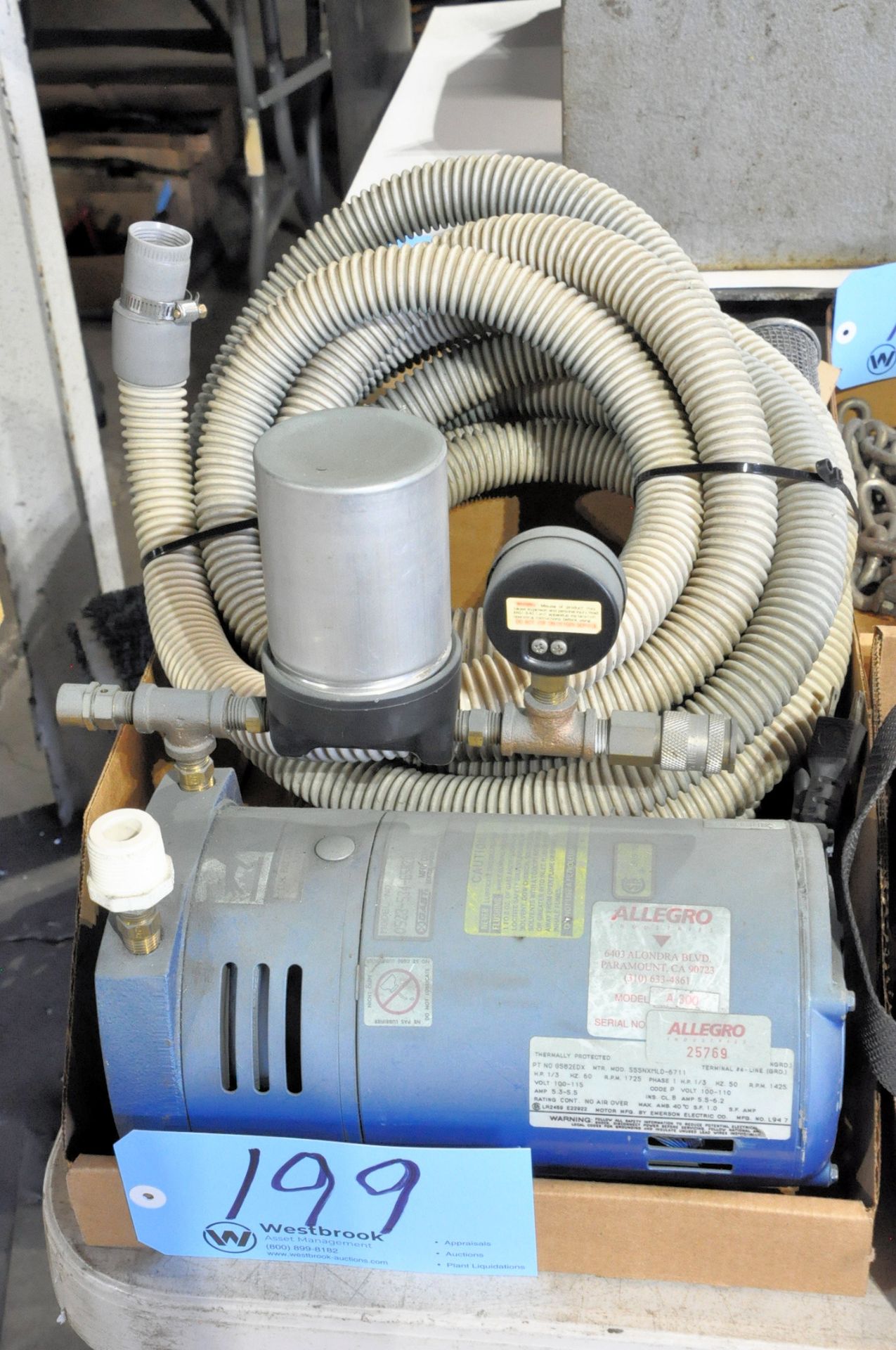 Gast Vacuum Pump with Hose and Respirator Mask with Filters in (3) Boxes - Image 3 of 4