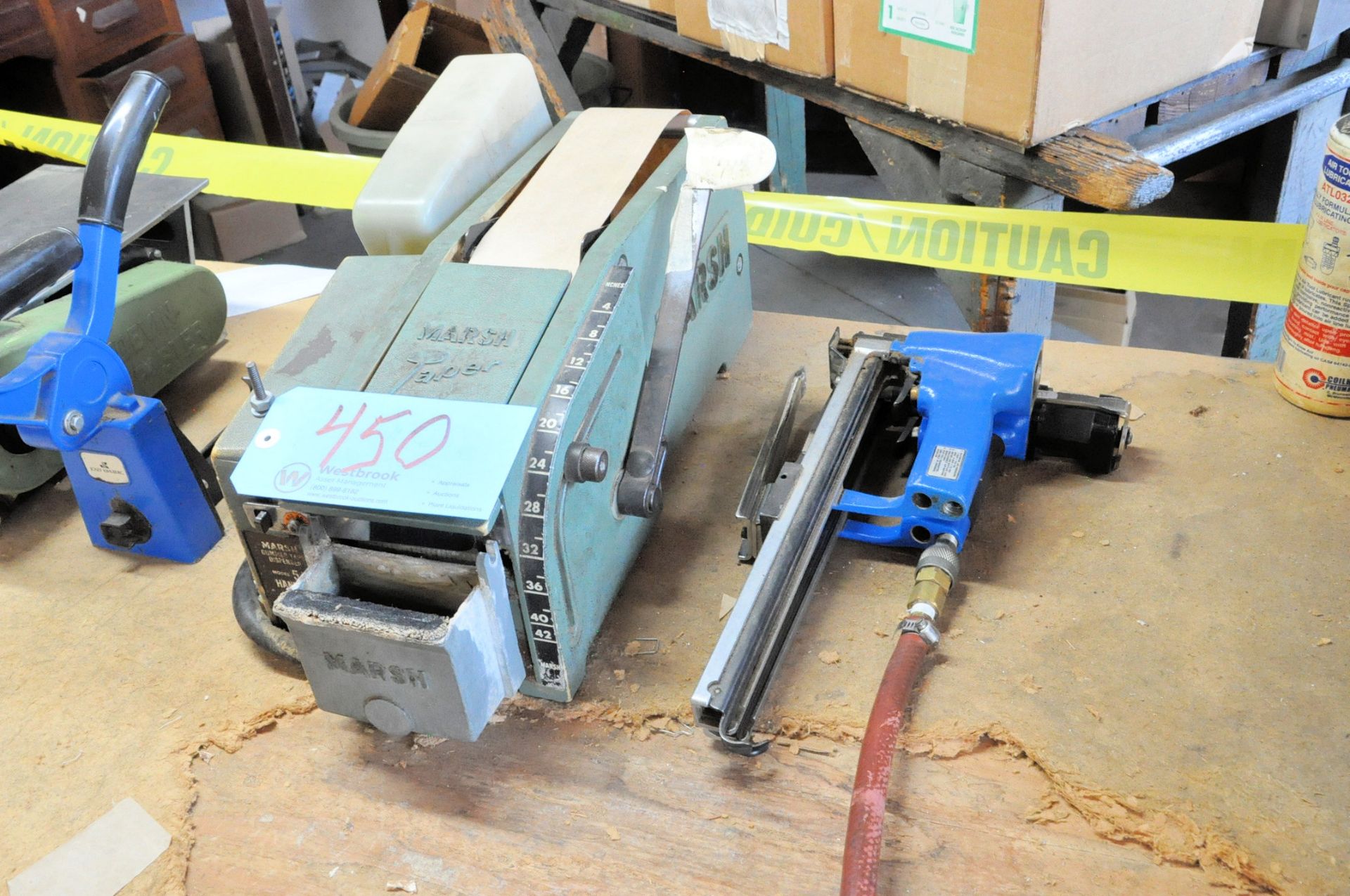 Lot-Marsh 5HT Hand Taper, (2) Kihlberg Pneumatic Box Staplers, (1) Kihlberg Manual Box Stapler, Etc. - Image 4 of 4