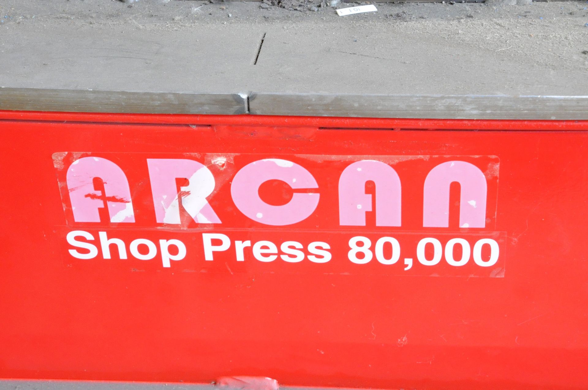 Arcan Model CP-401, 40-Ton Air/Over Down Acting H-Frame Shop Press - Image 4 of 5