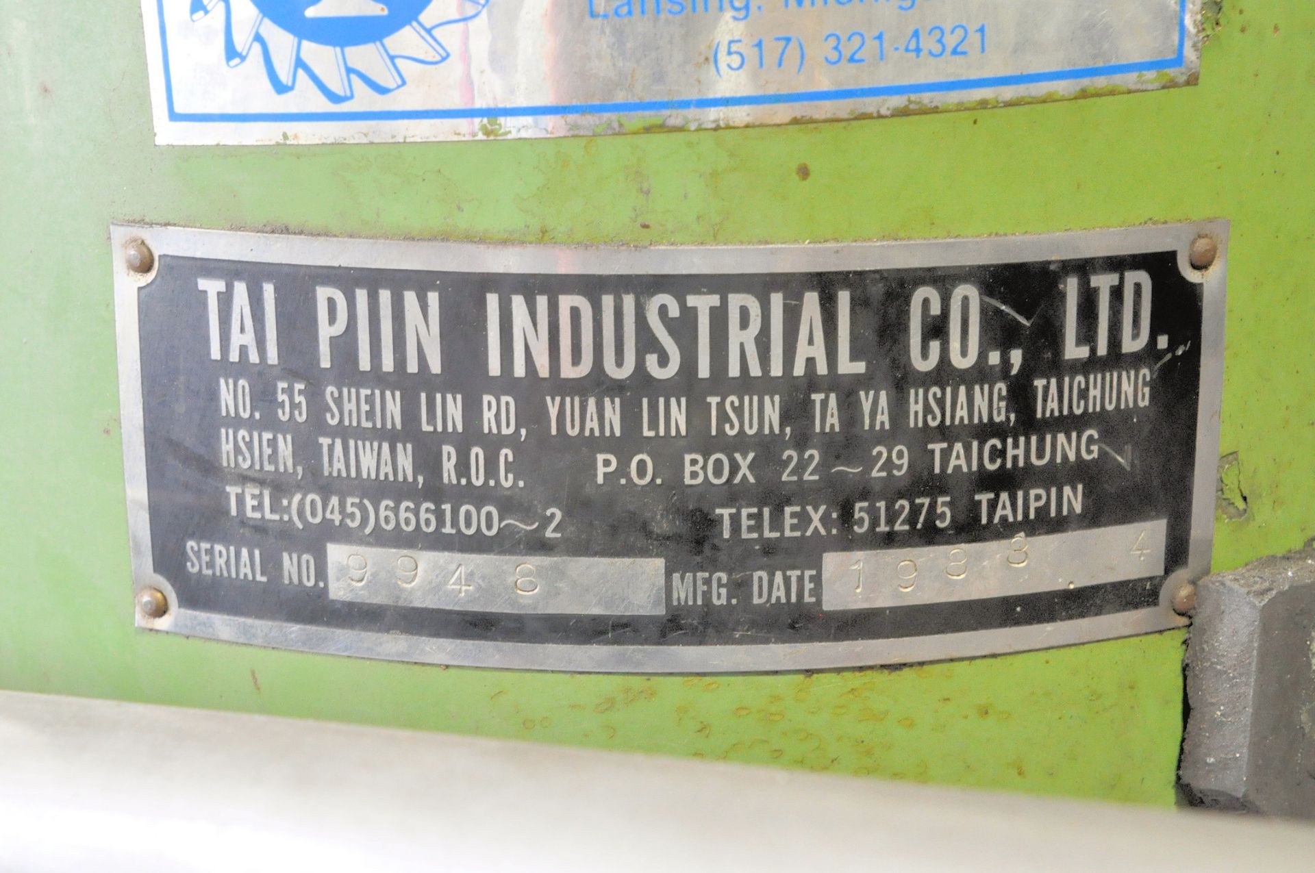Tai-Piin Industrial 30" Arm x 8" Column Radial Drill - Image 7 of 7