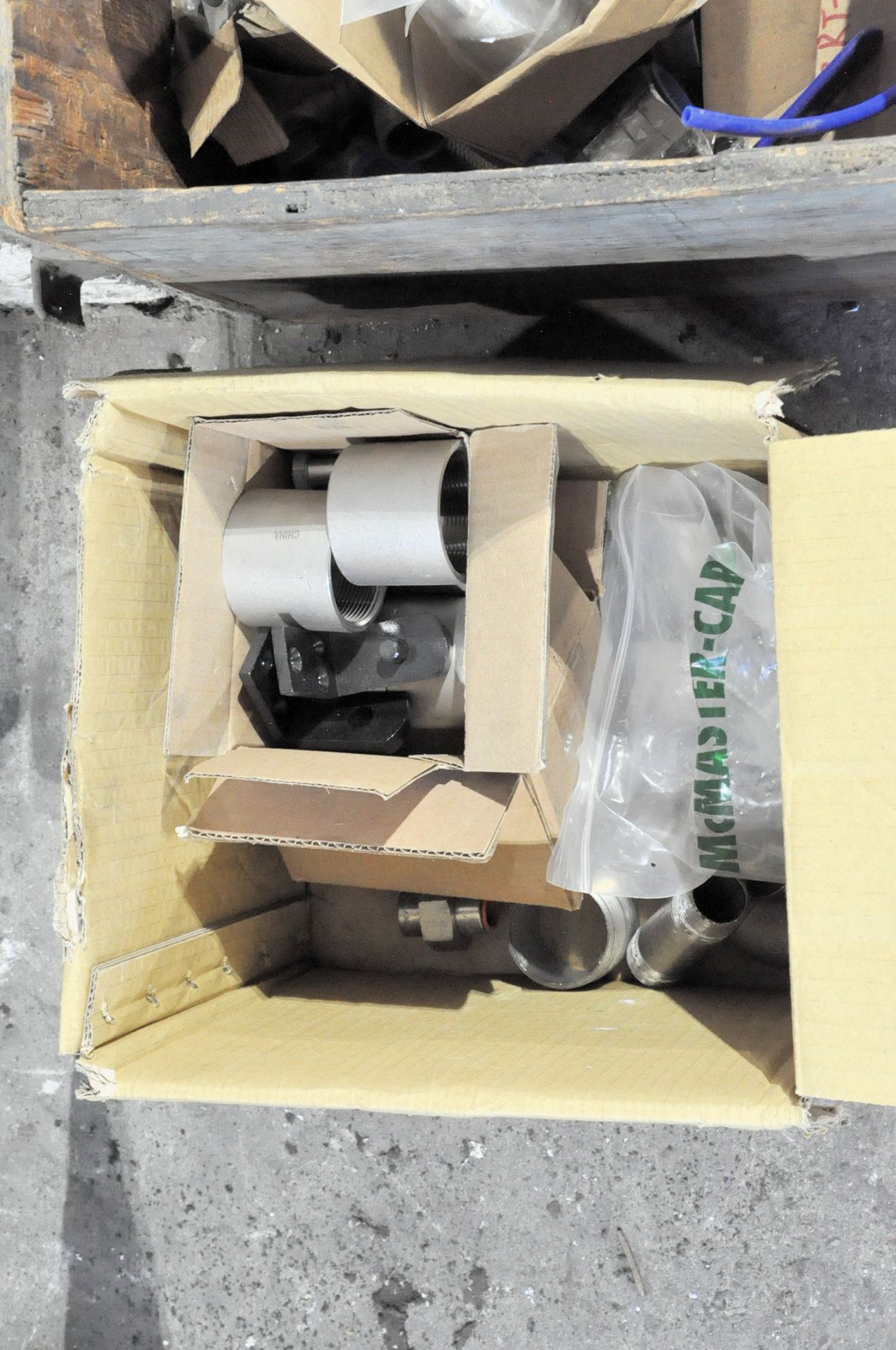 Lot-Stainless Steel Fittings, Valves, Plastic Tubing, etc. in (3) Boxes on Floor - Image 3 of 4