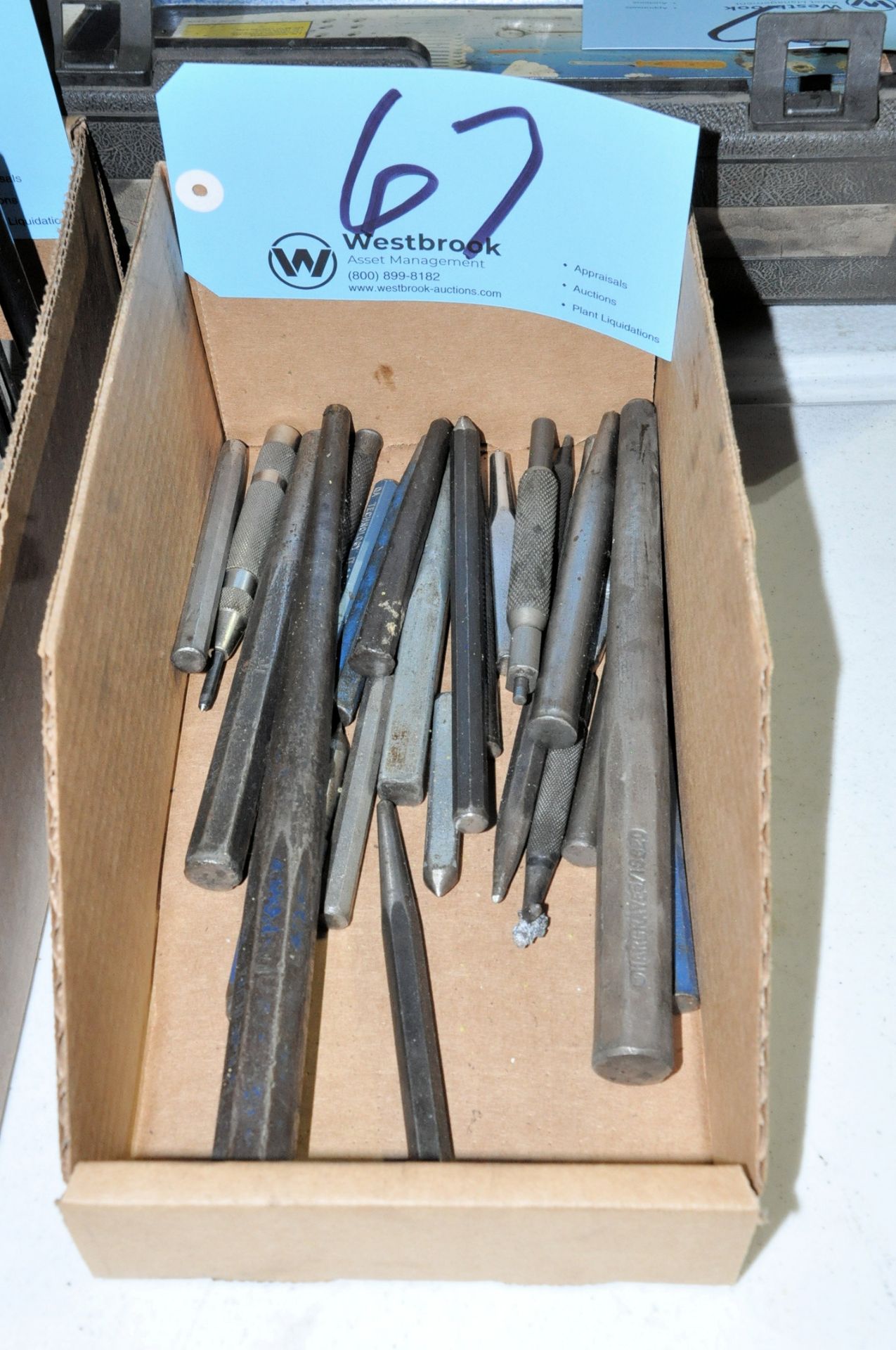 Lot- Punches, Drifts and Chisels in (2) Boxes