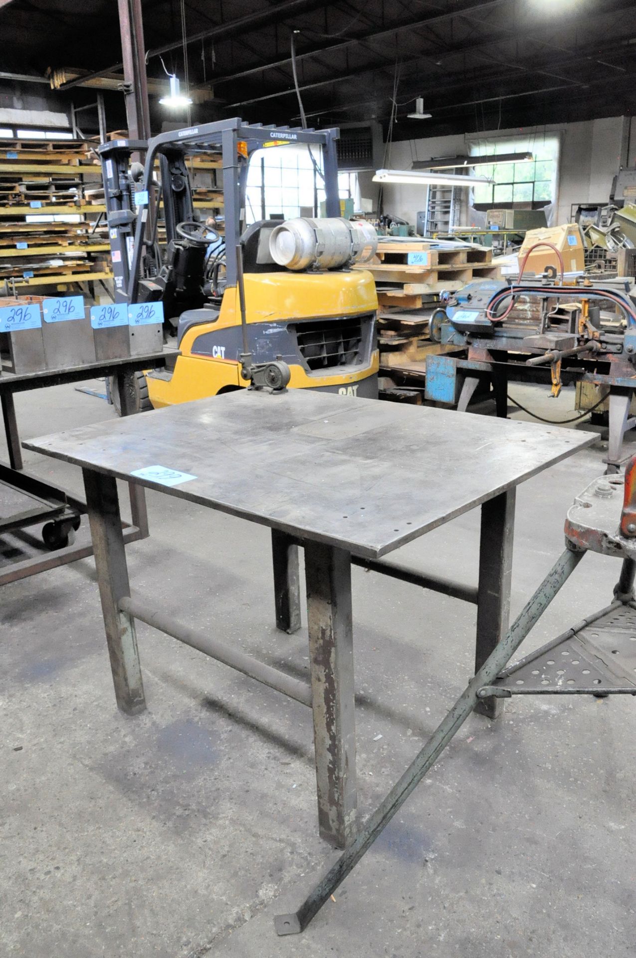 38" x 49" x 5/8" Steel Layout Table with Marvel No. 5 Punch - Image 2 of 2