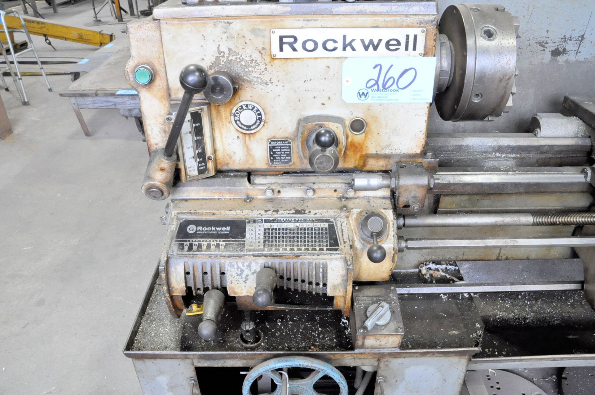 Rockwell Model 25-210, 15" x 42" Geared Head Engine Lathe - Image 2 of 8