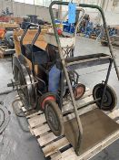 Skid of (2) Banding Carts, (1) OXY Accetelene Cart