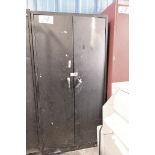 Lot-(1) 2-Door Storage Cabinet with Contents