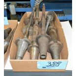 Lot-Various 50-Taper Tool Holders with Milling Arbor Bodies in (1) Box