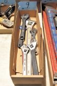 Lot-Various Adjustable Wrenches in (1) Box