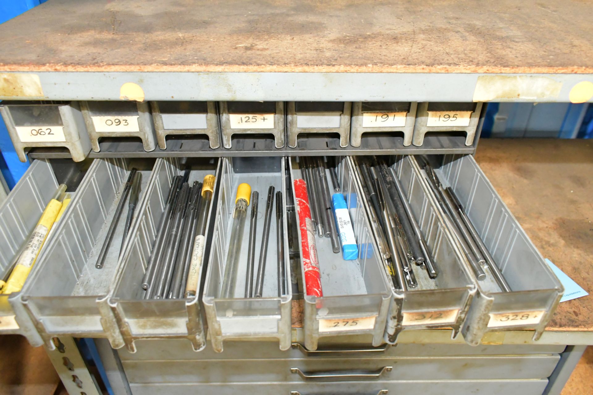 Plastic Organizer Bin Drawer Cabinet with Reamers Contents - Image 3 of 5