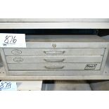 Huot 3-Drawer Index Cabinet with Various Cutters Contents