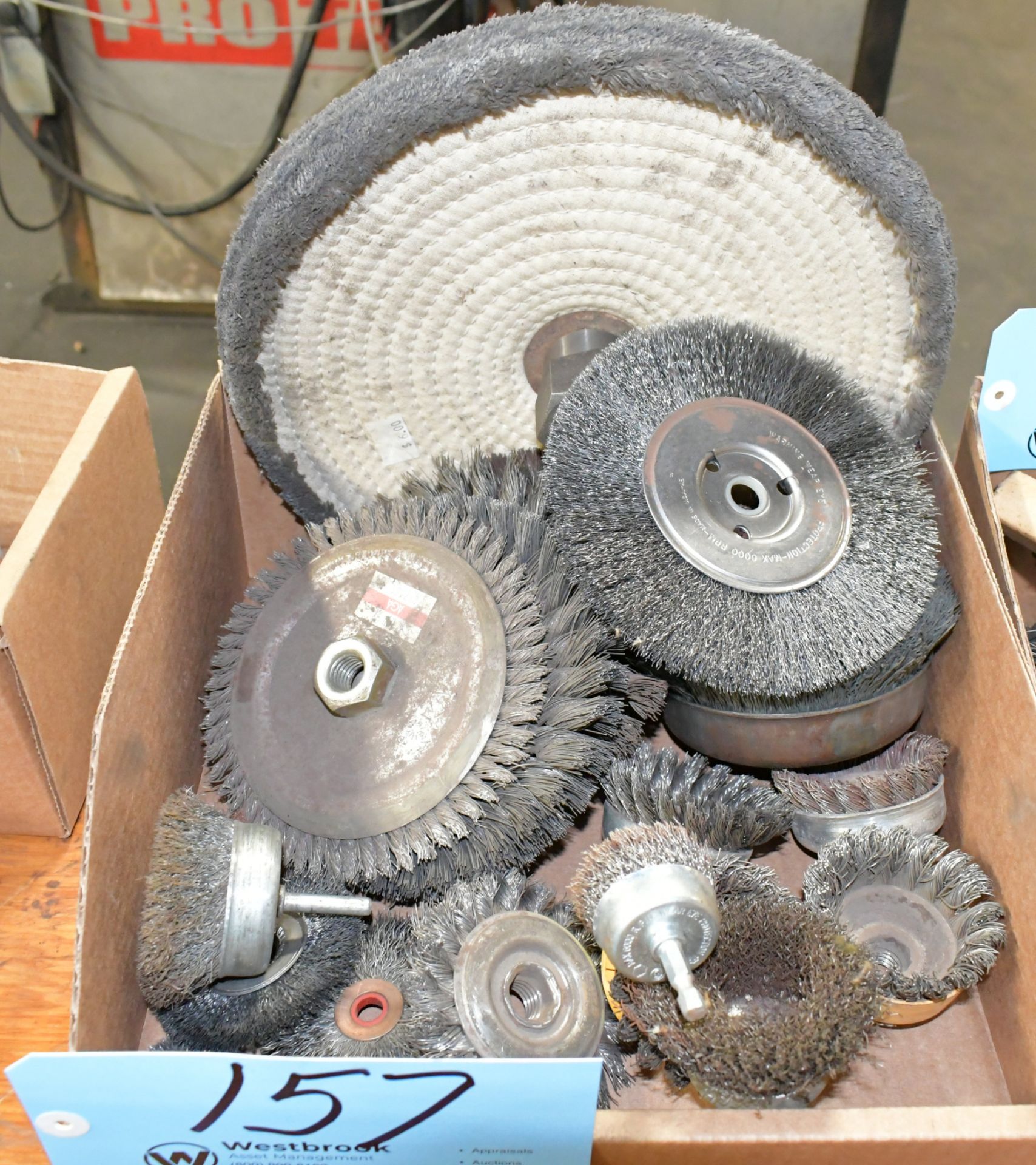 Lot-Various Wire Wheels and Buffing Wheels in (1) Box