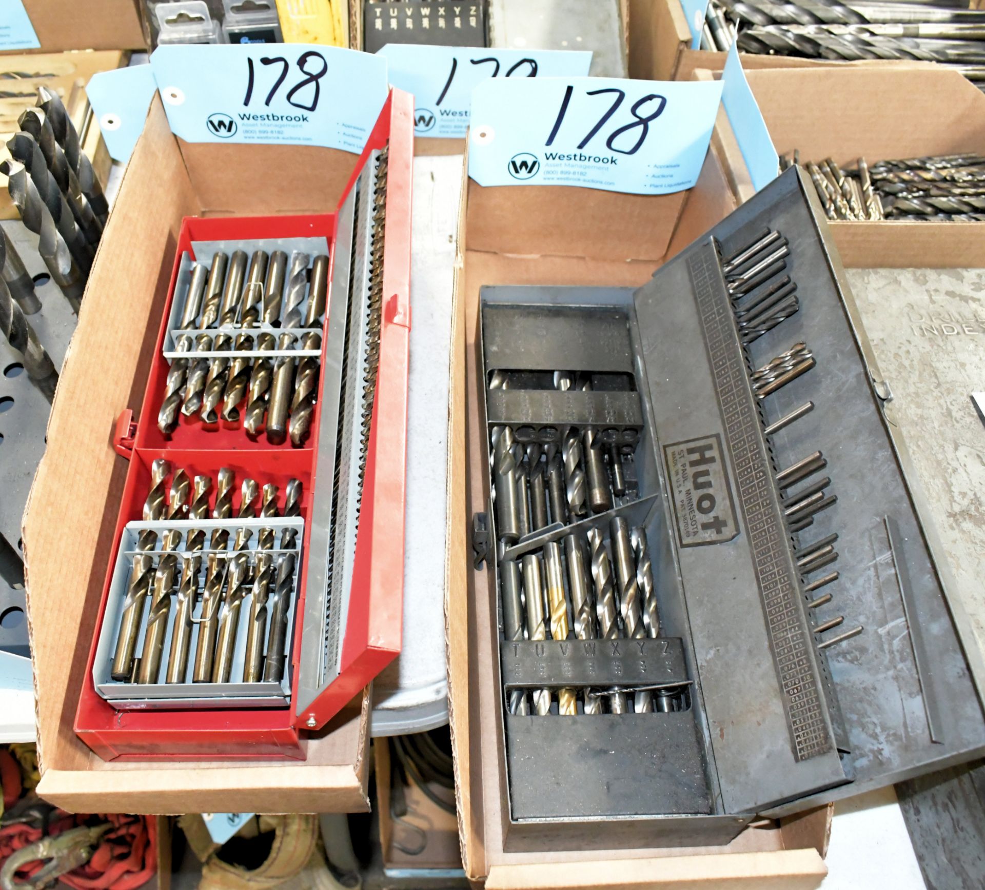 Lot-(2) Multi-Compartment Drill Indexes with Drills in (2) Boxes