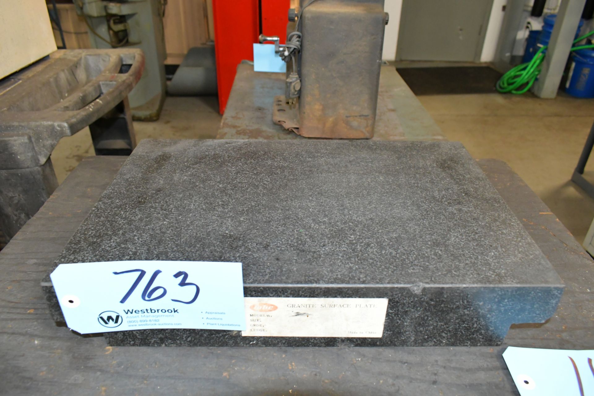 12" x 18" x 3" 2-Ledge Black Granite Surface Plate, (Indicator Gage Not Included)