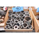 Lot-3/4" and 1" Drive Sockets in (1) Box