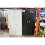 Lot-(2) 2-Door Tall Supply Cabinets