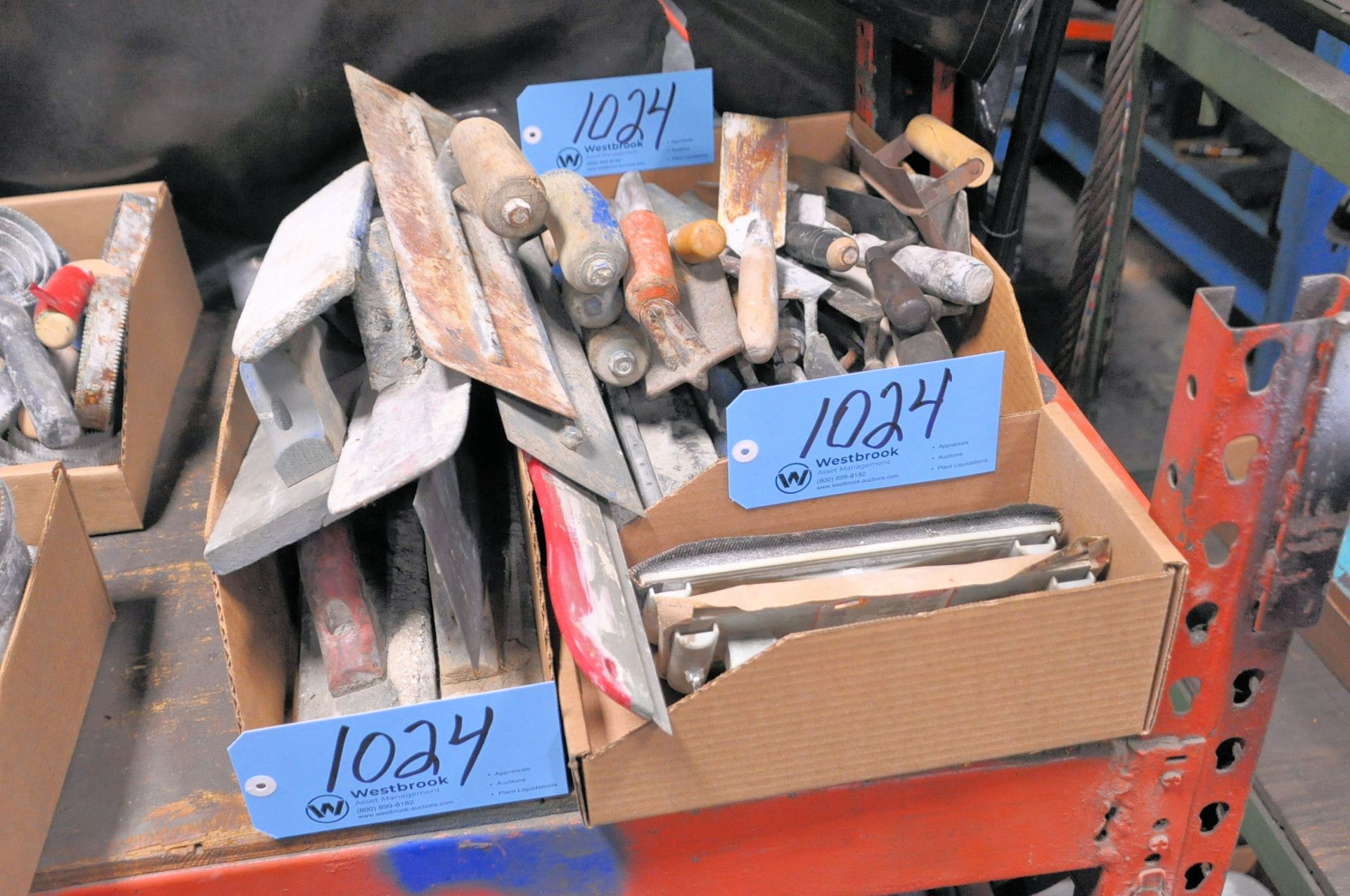 Lot-Various Trowels and Sanding Blocks in (3) Boxes