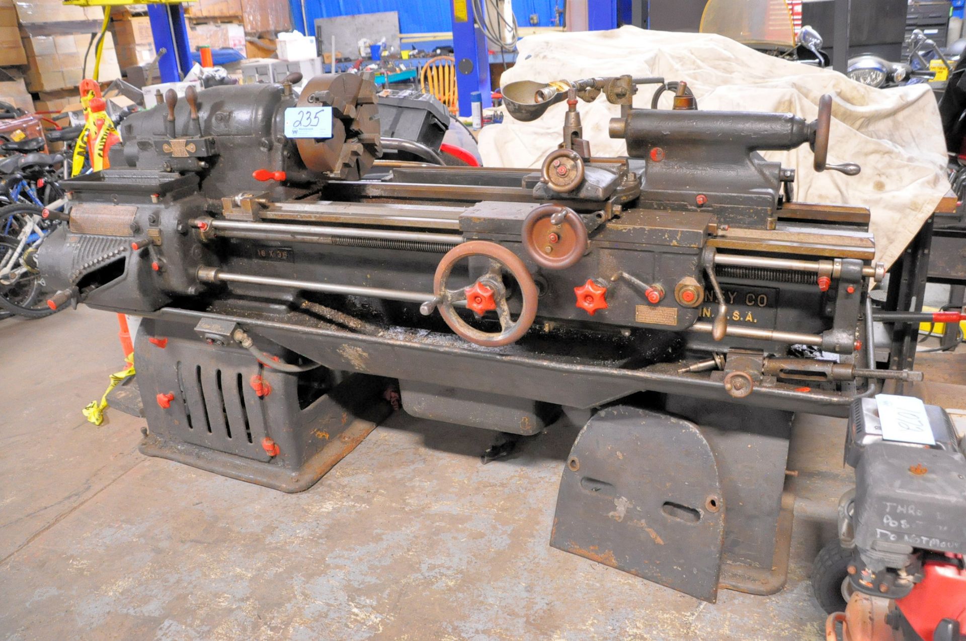 Whitney 16" x 36" Belt Driven Lathe