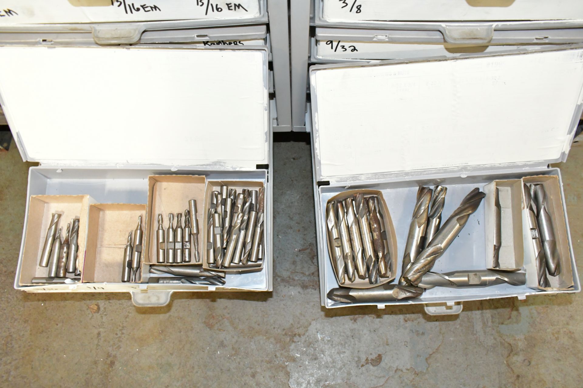 Lot-(2) 5-Drawer Organizer Cabinets with Single and Double End Mills, and Etc. - Image 6 of 10