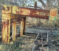 Caldwell 20-Ton Capacity Overhead Crane Fixed Fork Pallet Lifter Attachment, Approximately 5' Forks