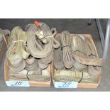 Lot-Cloth Strap Slings in (2) Boxes on Floor Under (1) Table