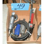 Lot-(3) Various Pneumatic Straight Die Grinders and (1) Angle Die Grinder in (1) Box