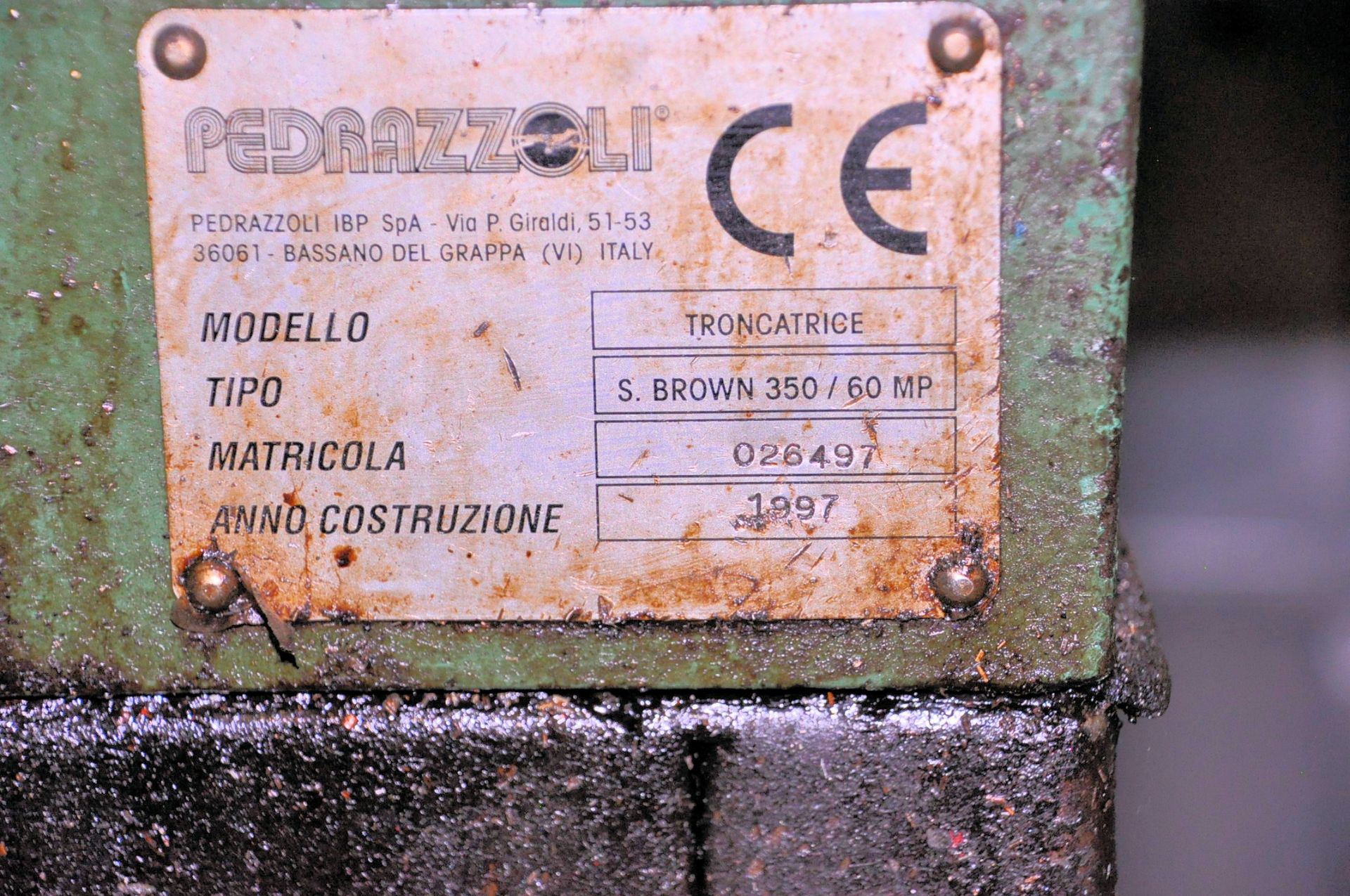 Pedrazzoli Model Troncatrice, Type 350/60MP, 14" Cold Cutoff Saw - Image 4 of 4