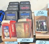 Lot-HeliCoil Products in (1) Box with Tools in (1) Box on Shelf Under (1) Bench